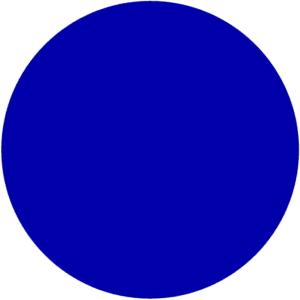 Blue colored circle or dot